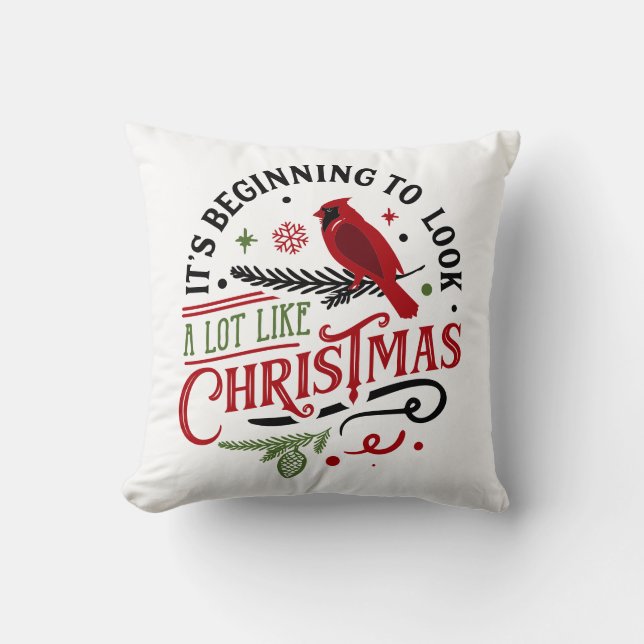 It's Beginning To Look A Lot Like Christmas Cushion (Front)