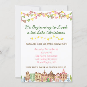 It's Beginning to Look a lot Like Christmas Party Invitation