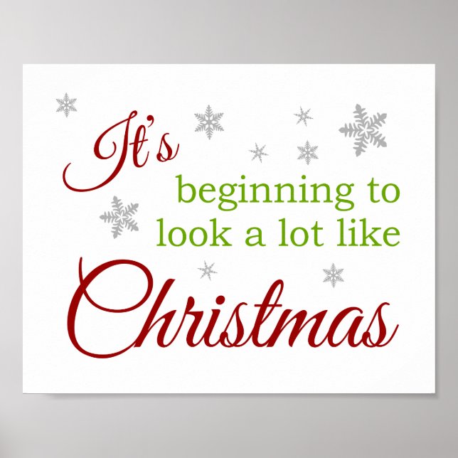 It's Beginning To Look A Lot Like Christmas Poster (Front)
