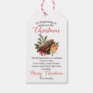 It's Beginning to Smell Like Christmas Potpourri Gift Tags