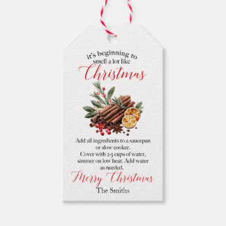 It's Beginning to Smell Like Christmas Potpourri  Gift Tags