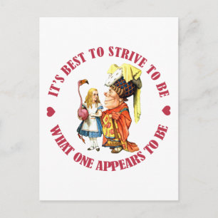 IT'S BEST TO BE WHAT ONE APPEARS TO BE POSTCARD