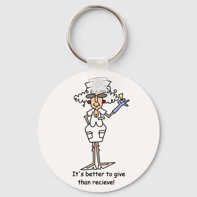 It's better to give than recieve! key ring (Front)