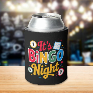 It's Bingo Night"– Colorful Bingo Can Cooler