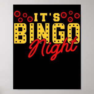 It'S Bingo Night Funny Lucky Gambling Poster