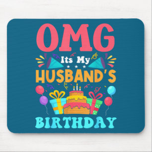 It's Birthday Husband Gift Family Artwork Mouse Mat