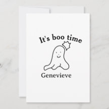 It's boo time name Halloween date time ghost black