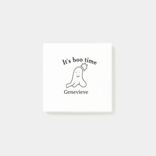 It's boo time name Halloween date time ghost black Post-it Notes