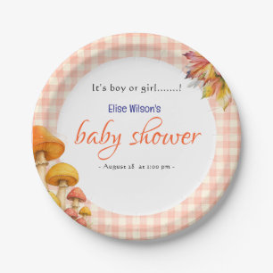 It's boy or girl fairytale baby shower paper plate