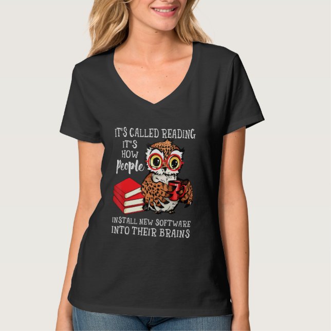 Its Called Reading Book Owl T-Shirt (Front)