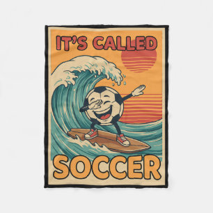 It's Called Soccer Funny Retro Ll Sports Fan Men W Fleece Blanket
