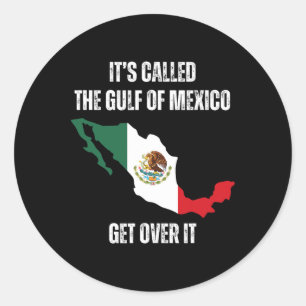 It's Called The Gulf Of Mexico Forever Shark Golfo Classic Round Sticker