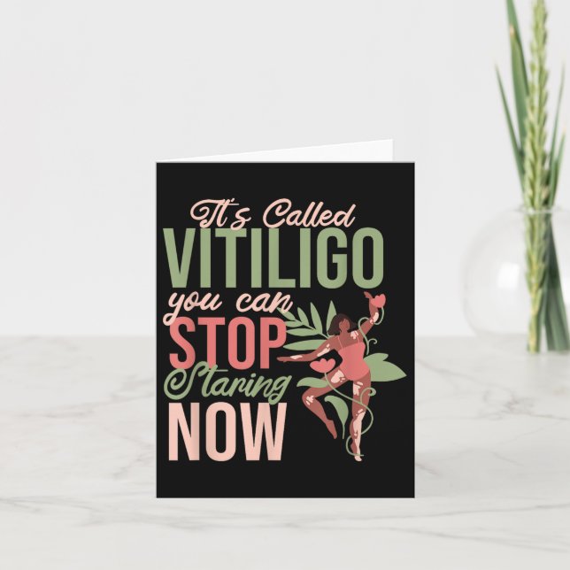 Its Called Vitiligo You Can Stop Staring, Vitiligo Card (Front)