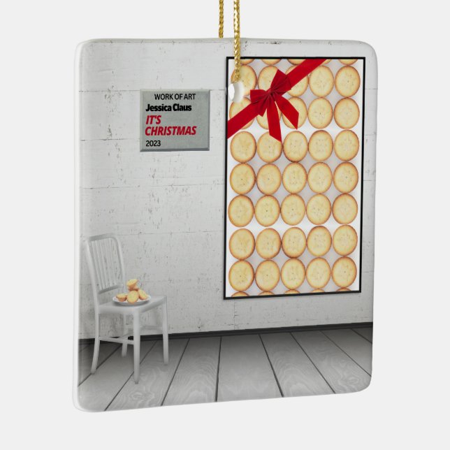 'It's Christmas' by Jessica Claus Ceramic Ornament (Right)