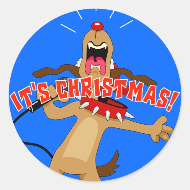 It's Christmas! Classic Round Sticker (Front)