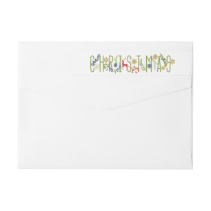 It's Christmas Holiday Wrap Around Label