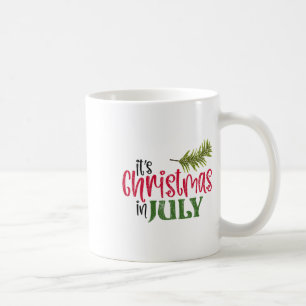 It's Christmas In July Funny Santa Beach Summer Gr Coffee Mug