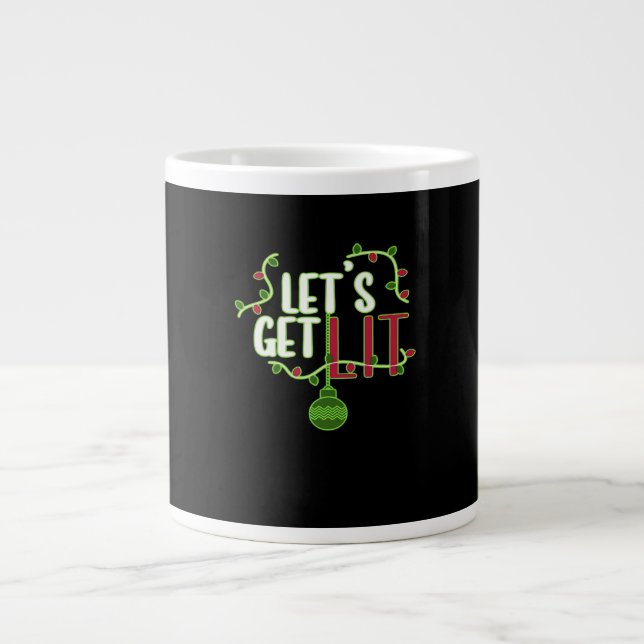 It's Christmas - Let's Get Lit Classic Large Coffee Mug (Front)