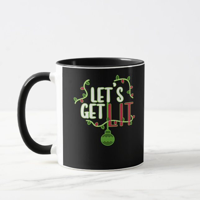 It's Christmas - Let's Get Lit Classic Mug (Left)