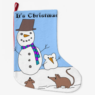 It's Christmas! Snow rats Christmas stocking