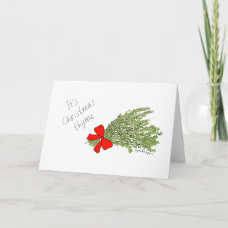 It's Christmas Thyme! Holiday Produce Pun Card