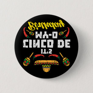 It's Cinco De My-o Birthday Born On Mexican Party 6 Cm Round Badge