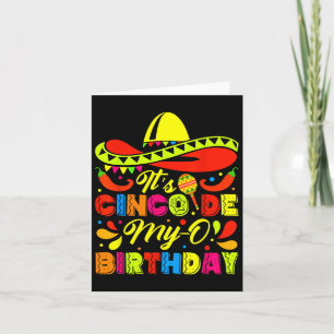 It's Cinco De My-o Birthday Born On Mexican Party  Card