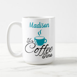 It's Coffee Time Aqua Design Mug