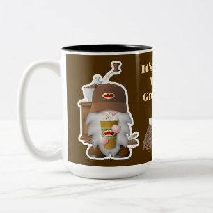 It's Coffee Time, Gnomies! Two-Tone Coffee Mug