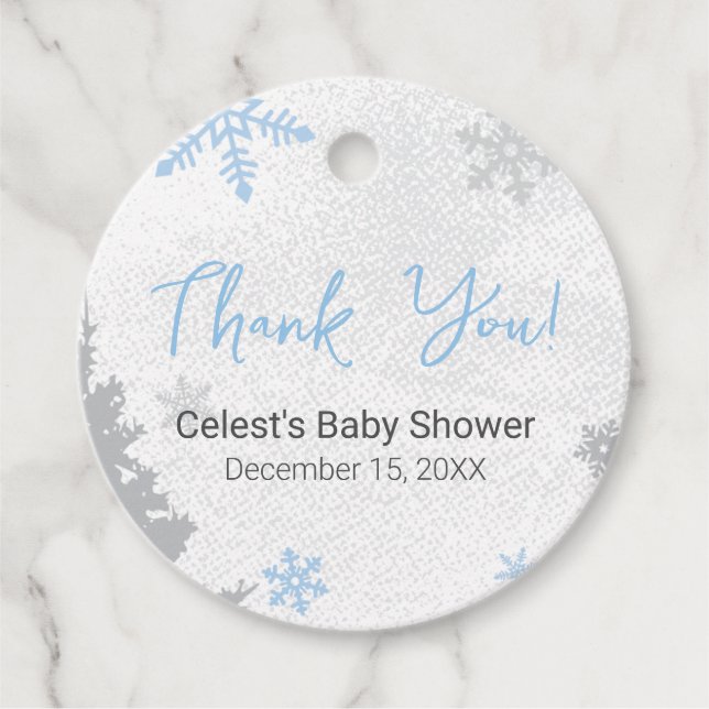 It's Cold Outside Blue Favour Tag (Front)