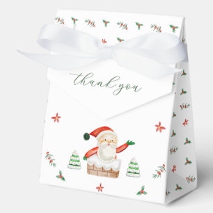 It's Cold Outside Floral Santa Baby Shower Favour Box