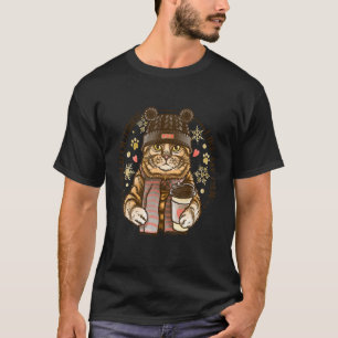 It's Cold Outside Like My Paw Funny coffee kitten T-Shirt