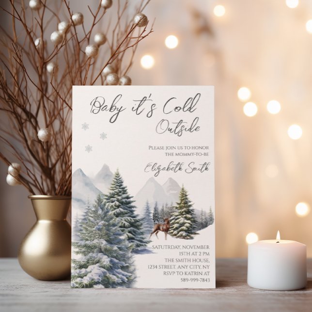 It's Cold Outside Winter Wonderland Gender Neutral Invitation (Creator Uploaded)