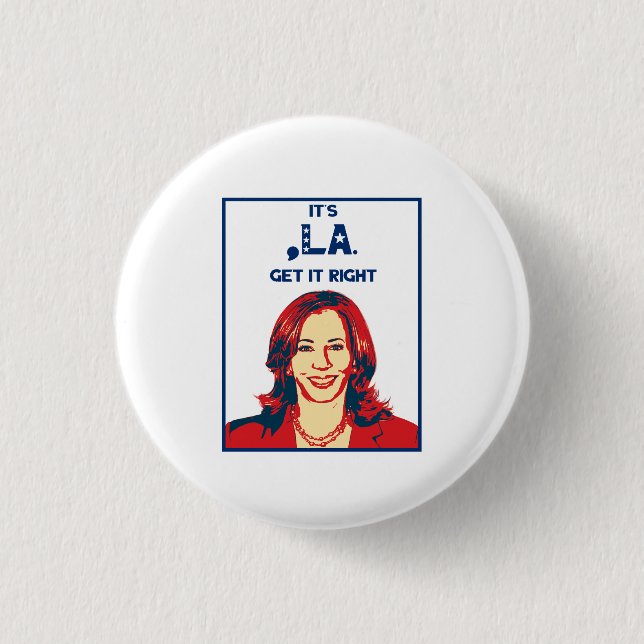 It's Comma-La - Get It Right! 3 Cm Round Badge (Front)