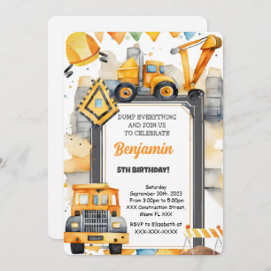 It's Construction Birthday Invitation