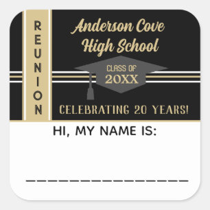 It's Customised! Class Reunion Name tag Sticker
