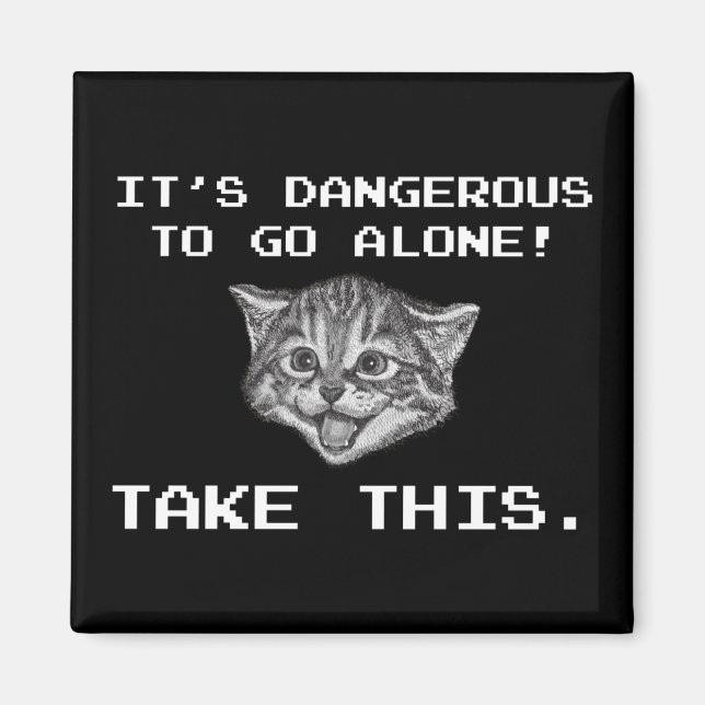 It's Dangerous To Go Alone! Take This Magnet (Front)