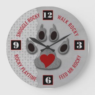 It's Doggie Time for the Pet Lover Large Clock