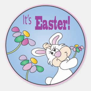 It's Easter Bunny Rabbit Classic Round Sticker