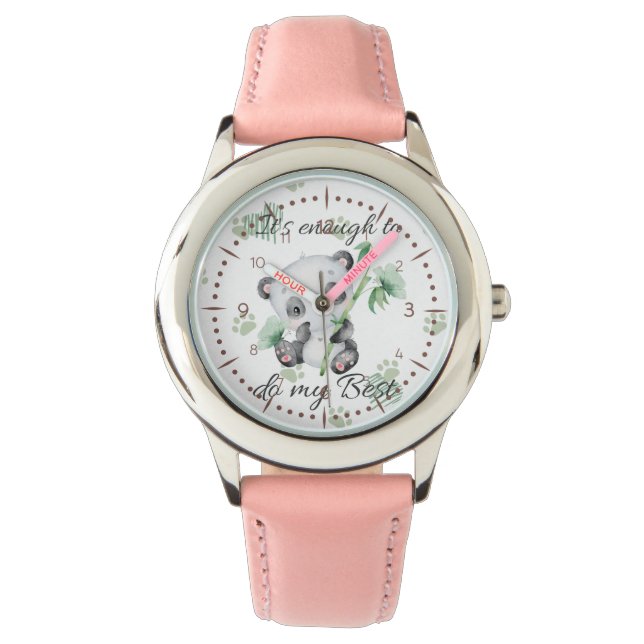Its enough | Cute Affirmations | Panda Watch (Front)