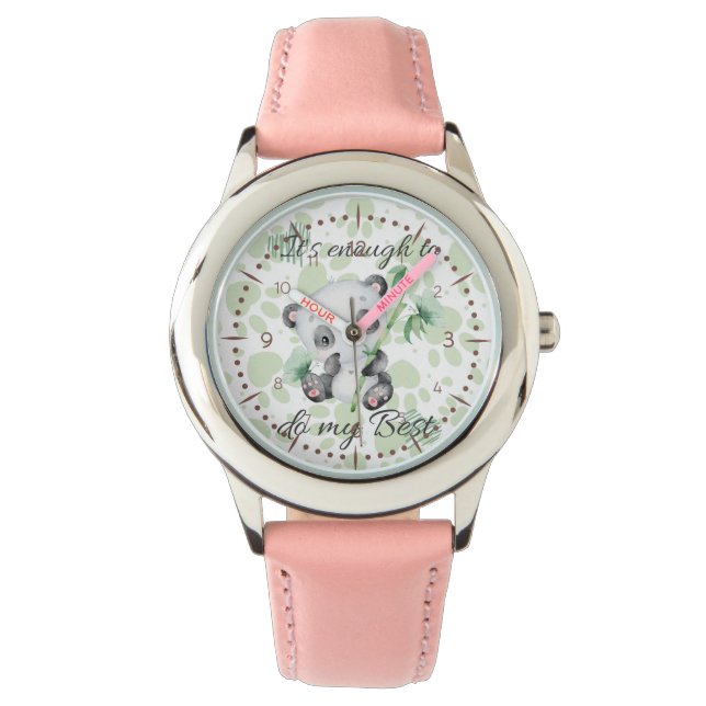 Its enough | Cute Affirmations | Panda Watch (Front)