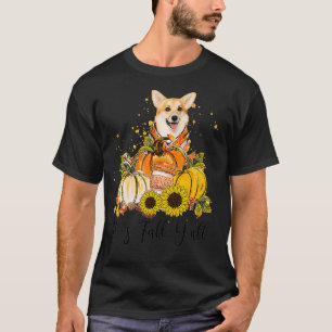 Its Fall Corgi Pumpkin Thanksgiving T-Shirt