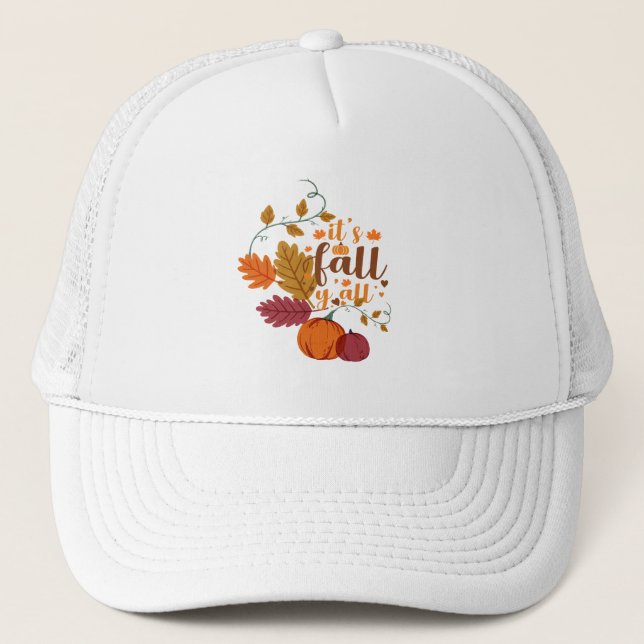 It's fall design trucker hat (Front)