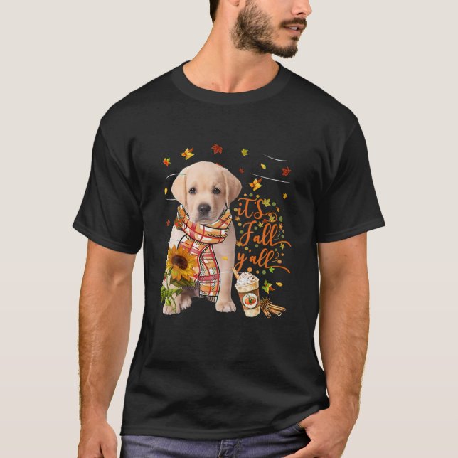 It's Fall Y All Goldador Dog Thanksgiving T-Shirt (Front)