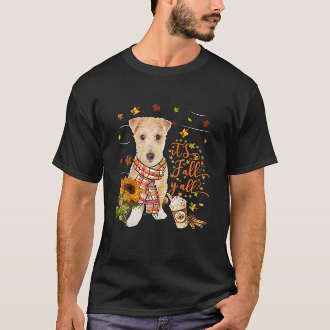 It's Fall Y All Lakeland Terrier Dog Thanksgiving T-Shirt (Front)