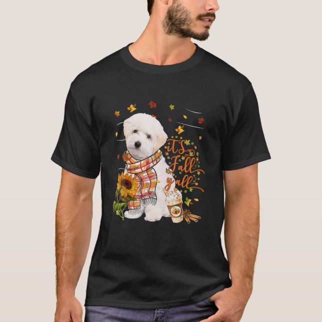 It's Fall Y All Maltipoo Dog Thanksgiving T-Shirt (Front)