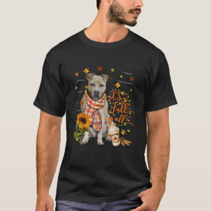 It's Fall Y All Pitbull Dog Thanksgiving Halloween T-Shirt