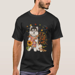 It's Fall Y All Pomsky Dog Thanksgiving Halloween T-Shirt