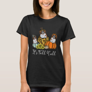 It's Fall Y All Saint Bernard Dog Leopard Pumpkin T-Shirt