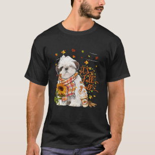 It's Fall Y All Shih Tzu Dog Thanksgiving T-Shirt